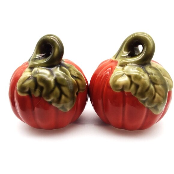 VTG Pumpkin Salt & Pepper Shakers Fall Autumn Thanksgiving Decor Festive Unused - Picture 1 of 5